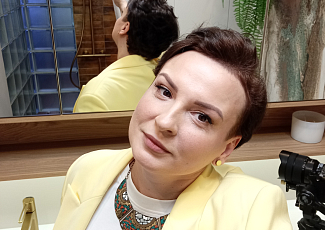 Александра Трибунская с организацией пространства ванной комнаты на канале "Россия 1"
